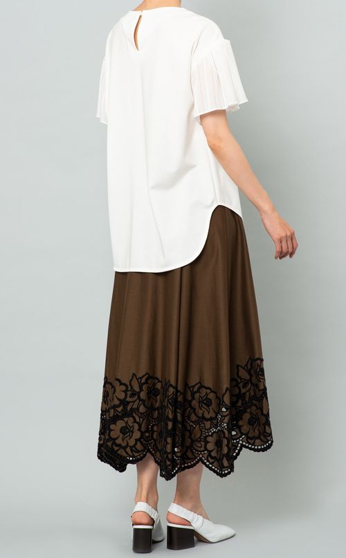 タックスリーブプルオーバーブラウス