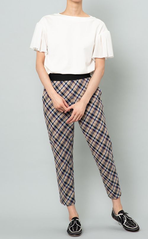 タックスリーブプルオーバーブラウス