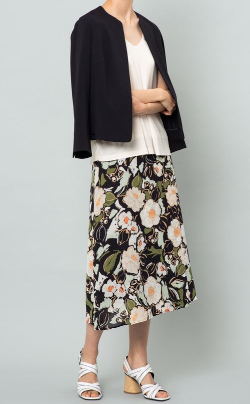 バックペプラムノーカラージャケット