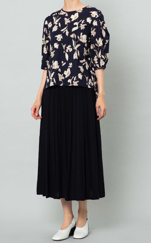 コットンプリーツイージースカート