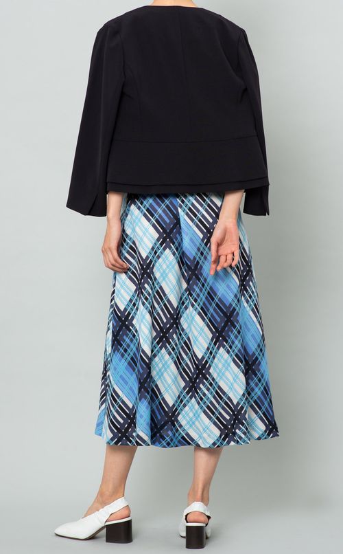 マドラスチェックミディスカート