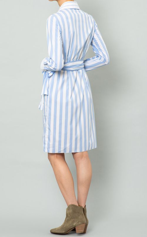 ストライプカシュクールワンピース