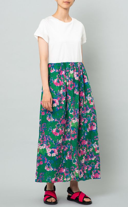 カットソーコンビワンピース