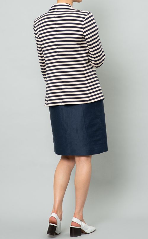 ボーダージャージーテーラードジャケット