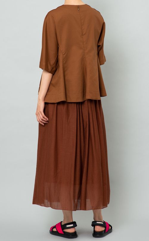 コットンペプラムTブラウス