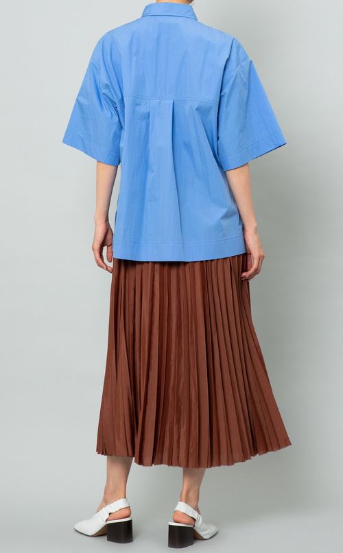 ワッシャープリーツロングスカート