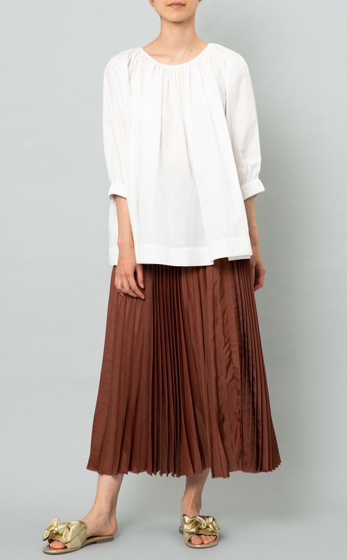 ワッシャープリーツロングスカート