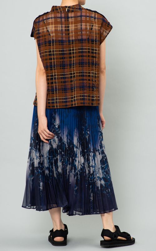 グラデーションロングプリーツスカート