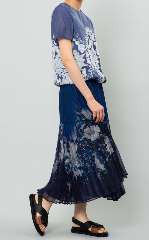 グラデーションロングプリーツスカート