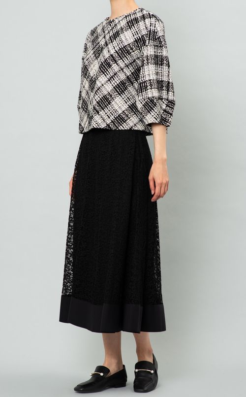 ビッグチェックツイードブラウス