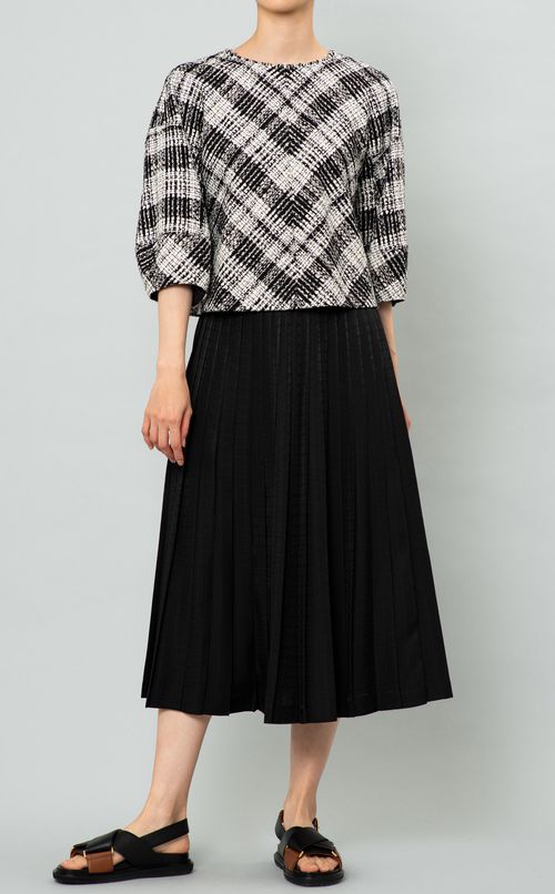 ビッグチェックツイードブラウス