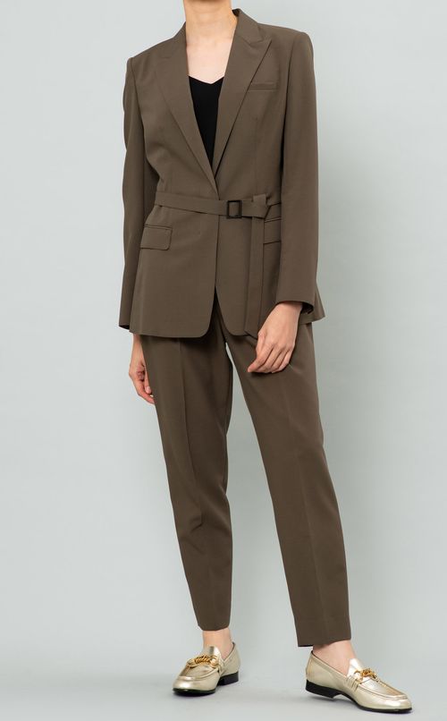 ピークドラペルロングジャケット