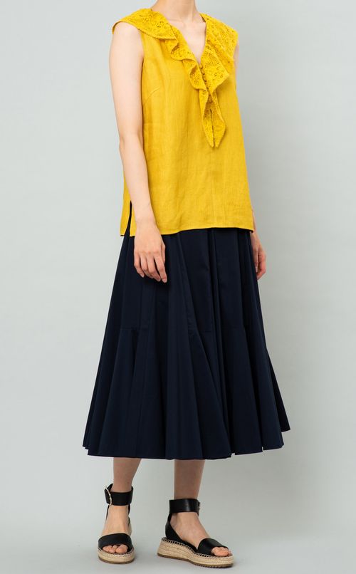 コットンクロスフレアスカート