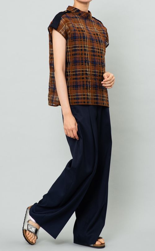 ソフトモダールストレートワイドパンツ