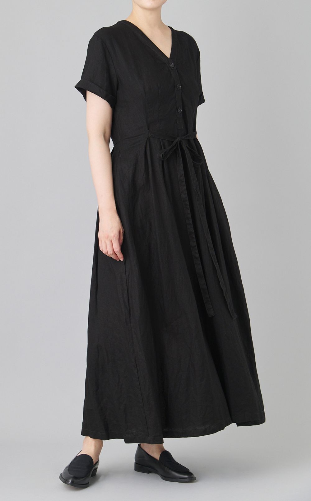 【reADdress】リネンロングワンピース