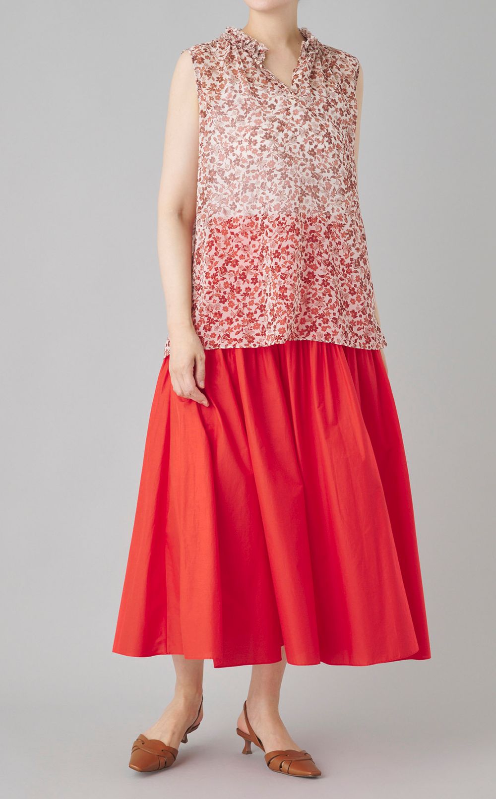 アコーディオンヨークスカート