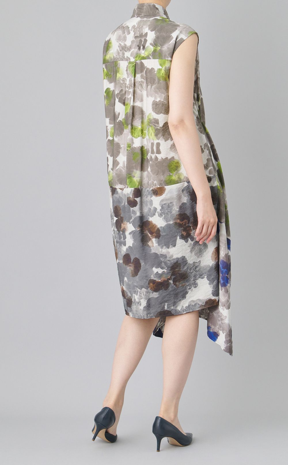 フラワープリントシャツドレス