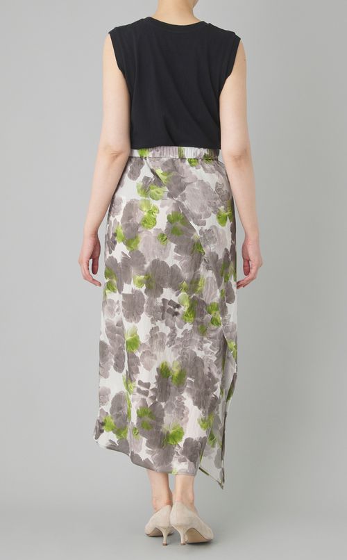 フラワープリントギャザースカート