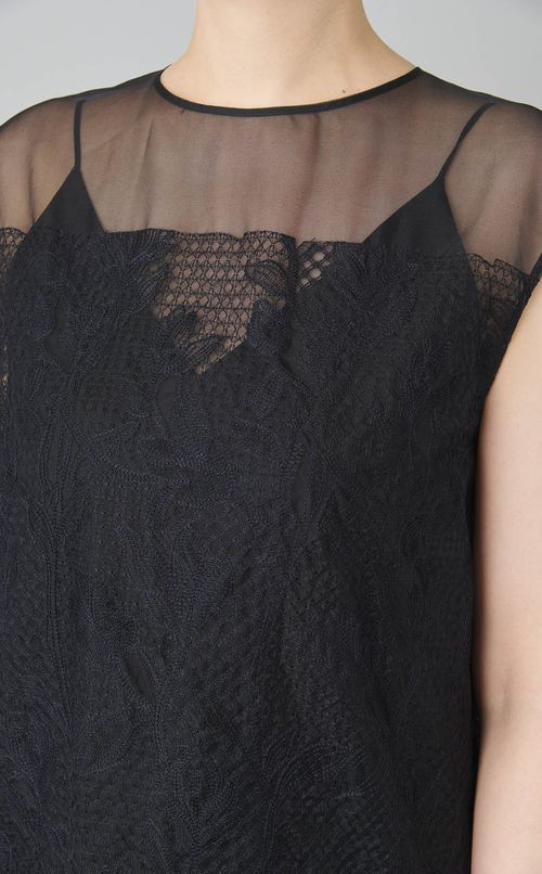 オーガンジーレースシアードレス