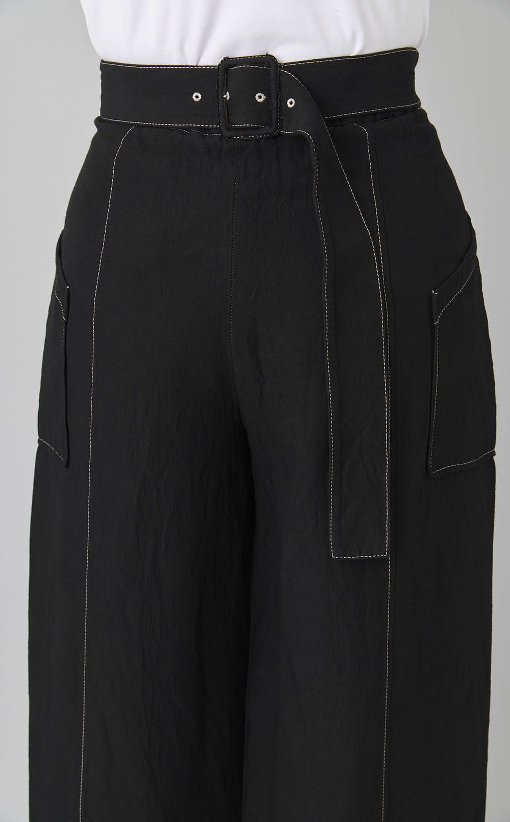 【reADdress】ボンディングベルト付ワイドパンツ