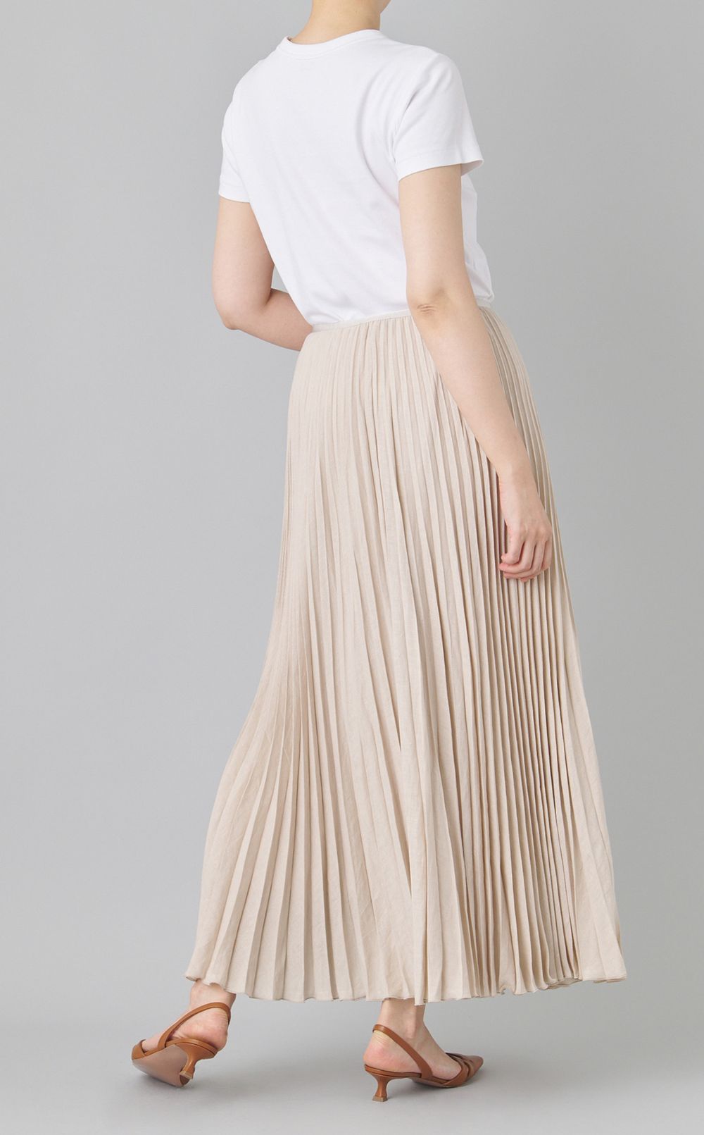 フレンチリネンプリーツスカート