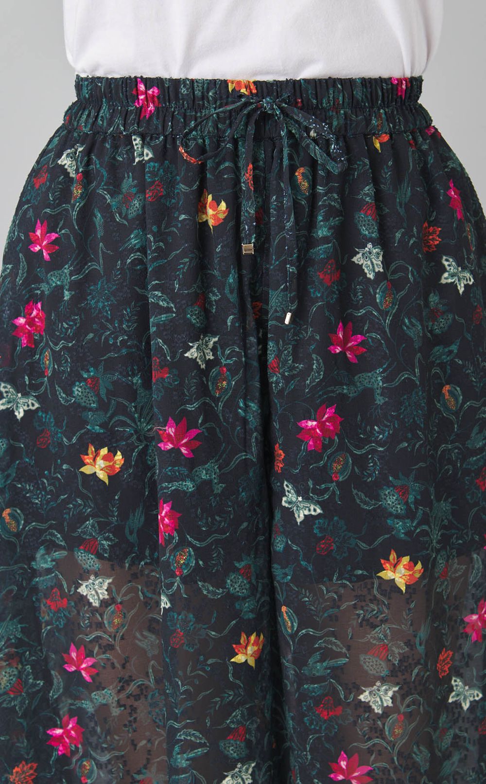 フラワープリントワイドパンツ