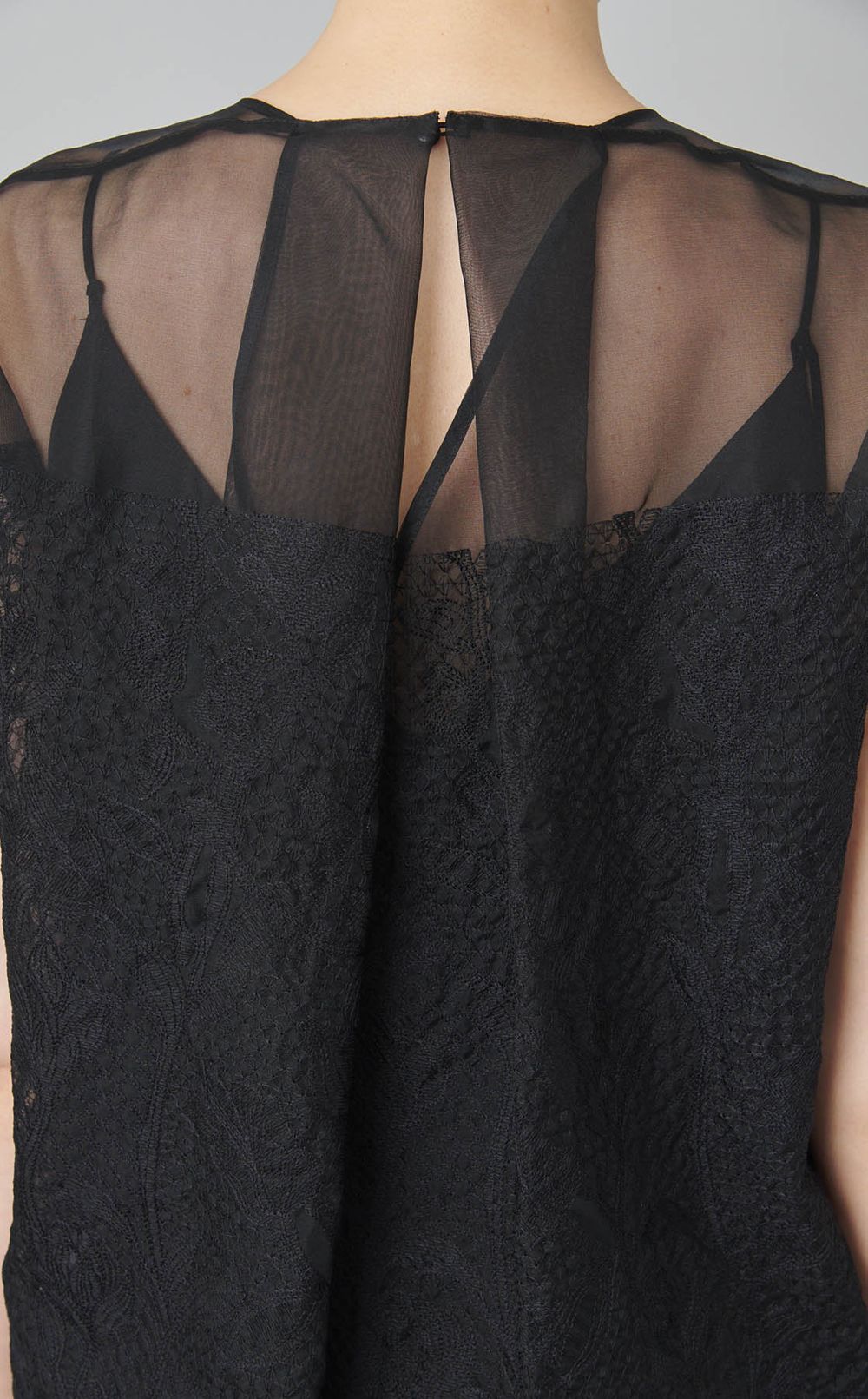 オーガンジーレースシアードレス