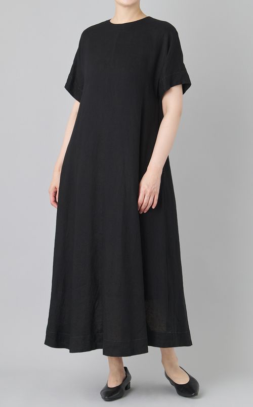 【reADdress】リネンショートスリーブワンピース