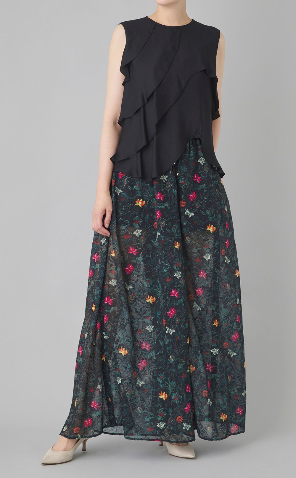 ジョーゼットフリルブラウス