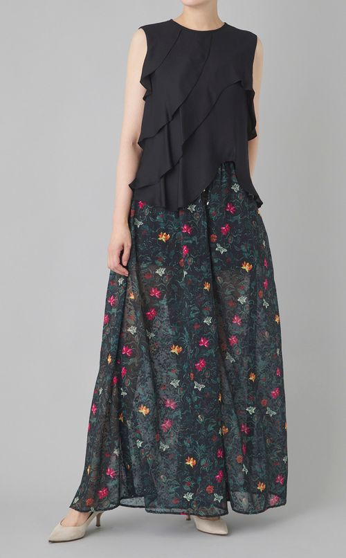 ジョーゼットフリルブラウス