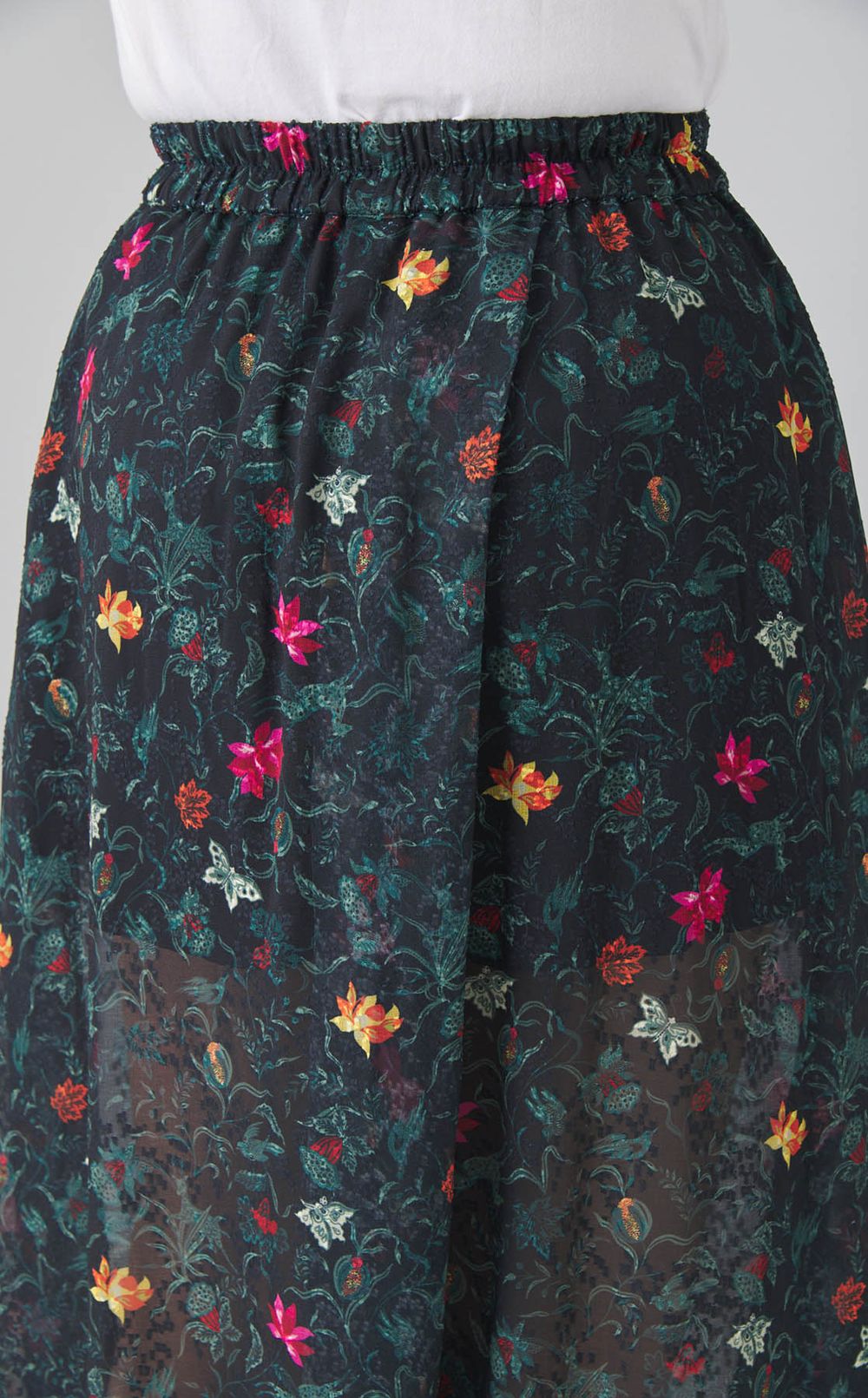 フラワープリントワイドパンツ