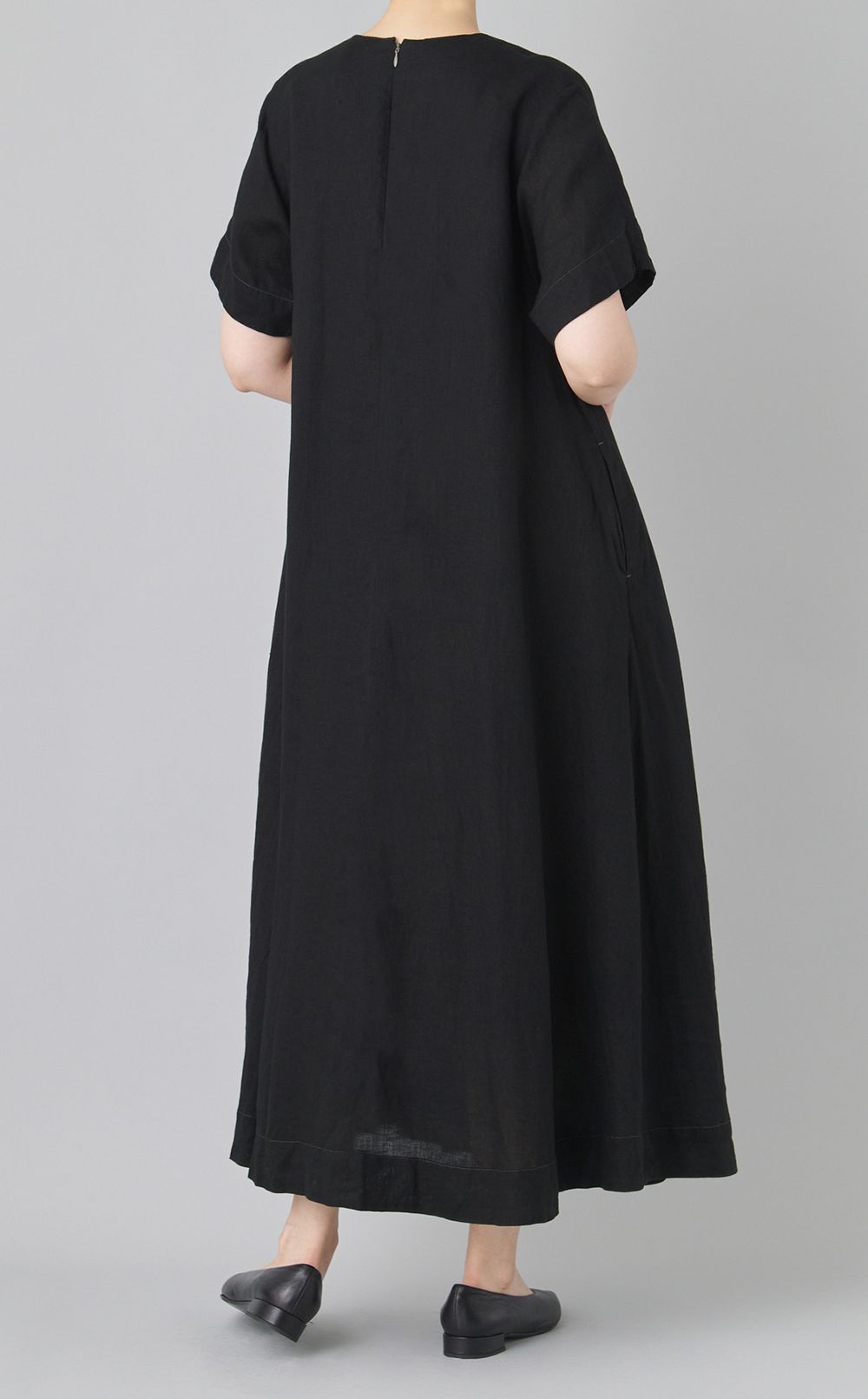 【reADdress】リネンショートスリーブワンピース