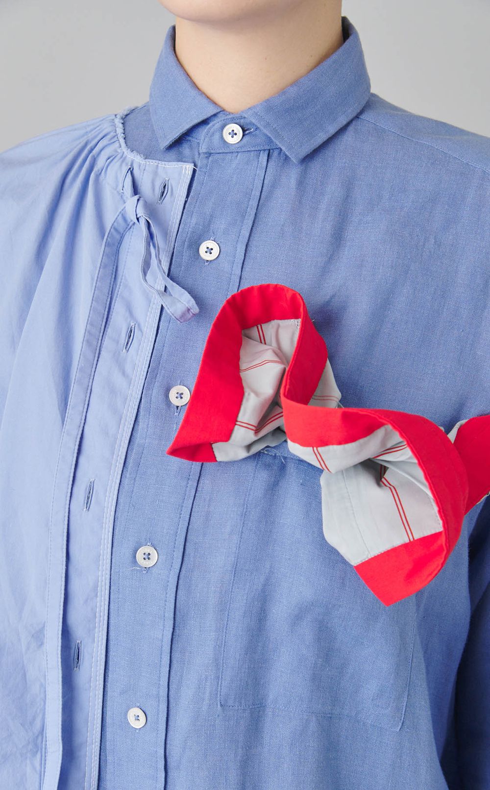 【roop】ビックポケットチーフシャツドレス