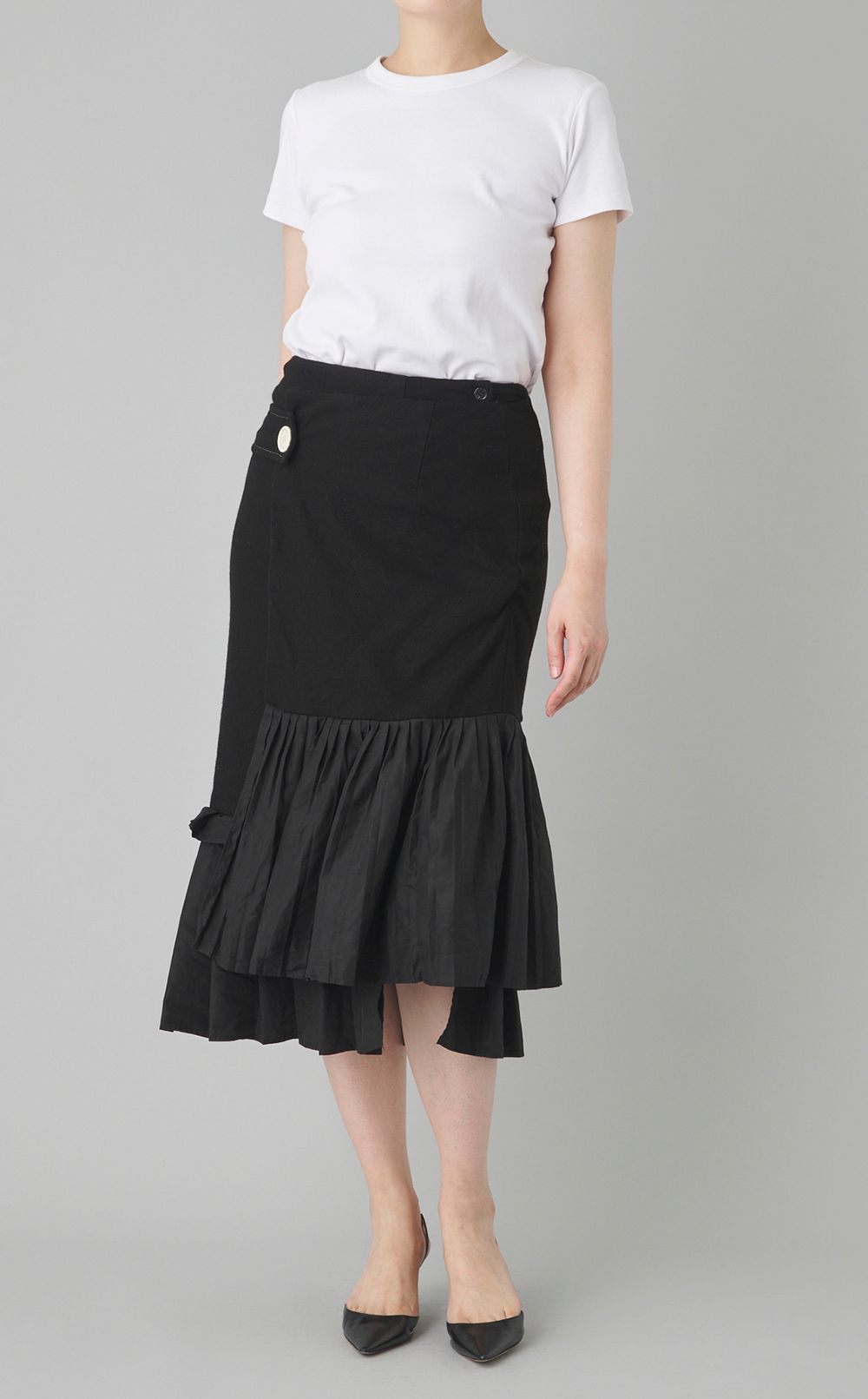 【reADdress】ネップツイードプリーツスカート