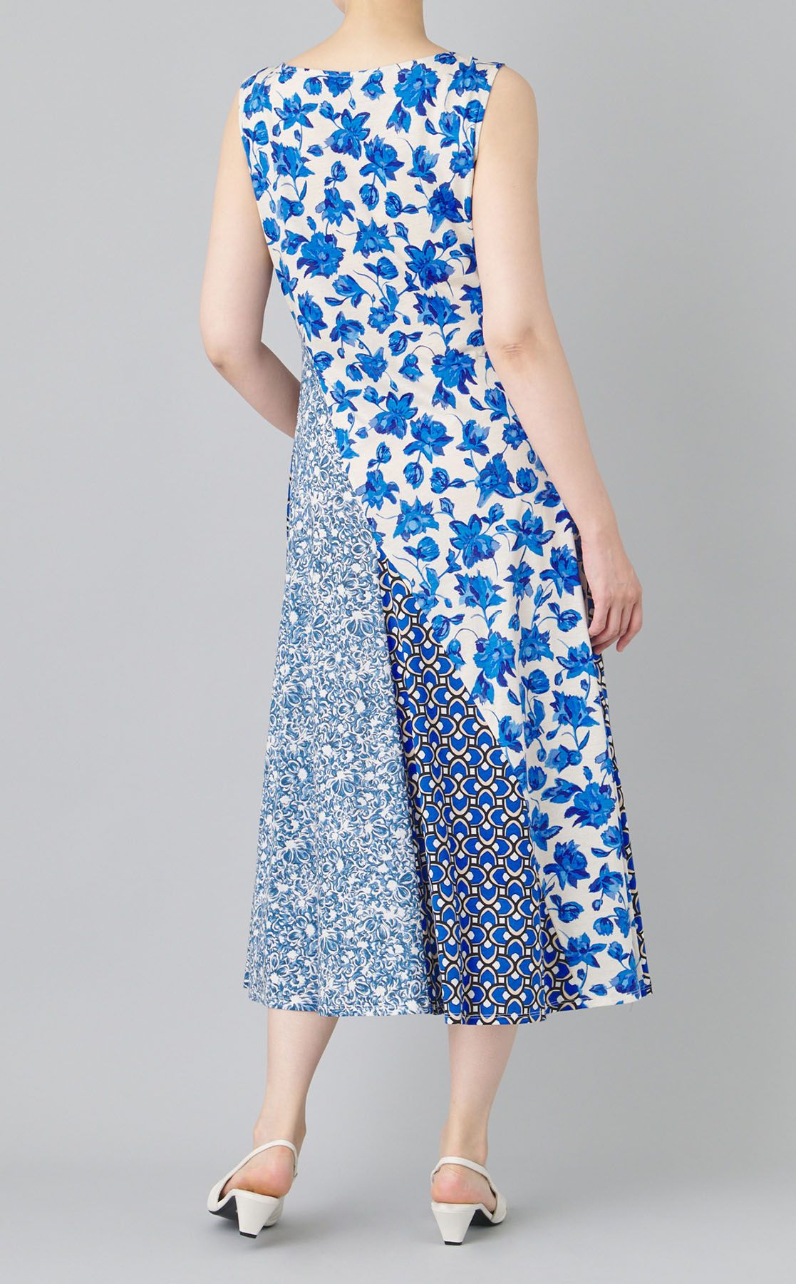 Weekend Max Mara｜フラワープリント切替ジャージワンピース