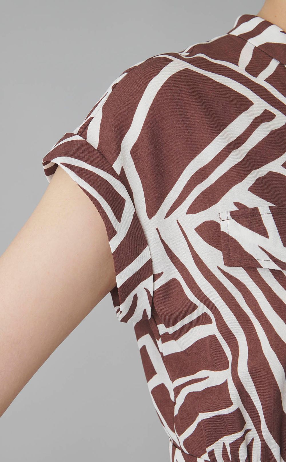 アニマルプリントシャツワンピース