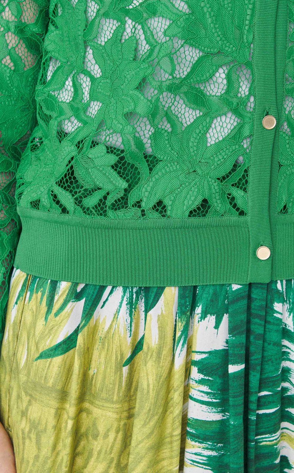 レースコンビカーディガン