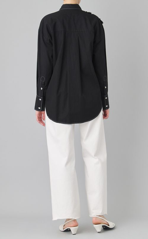 【reADdress】フリルデザインストライプシャツ