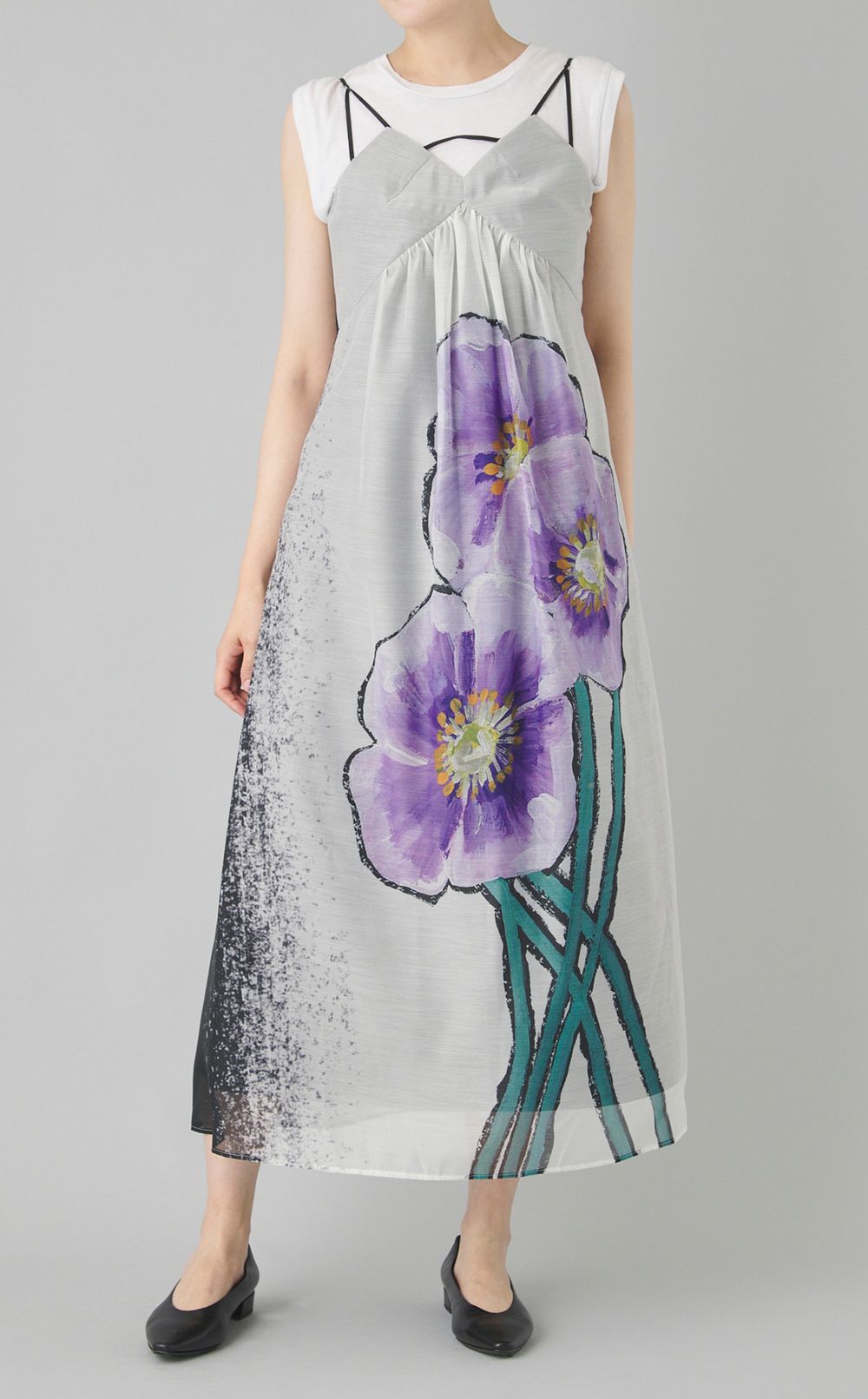 ポピープリントキャミソールドレス