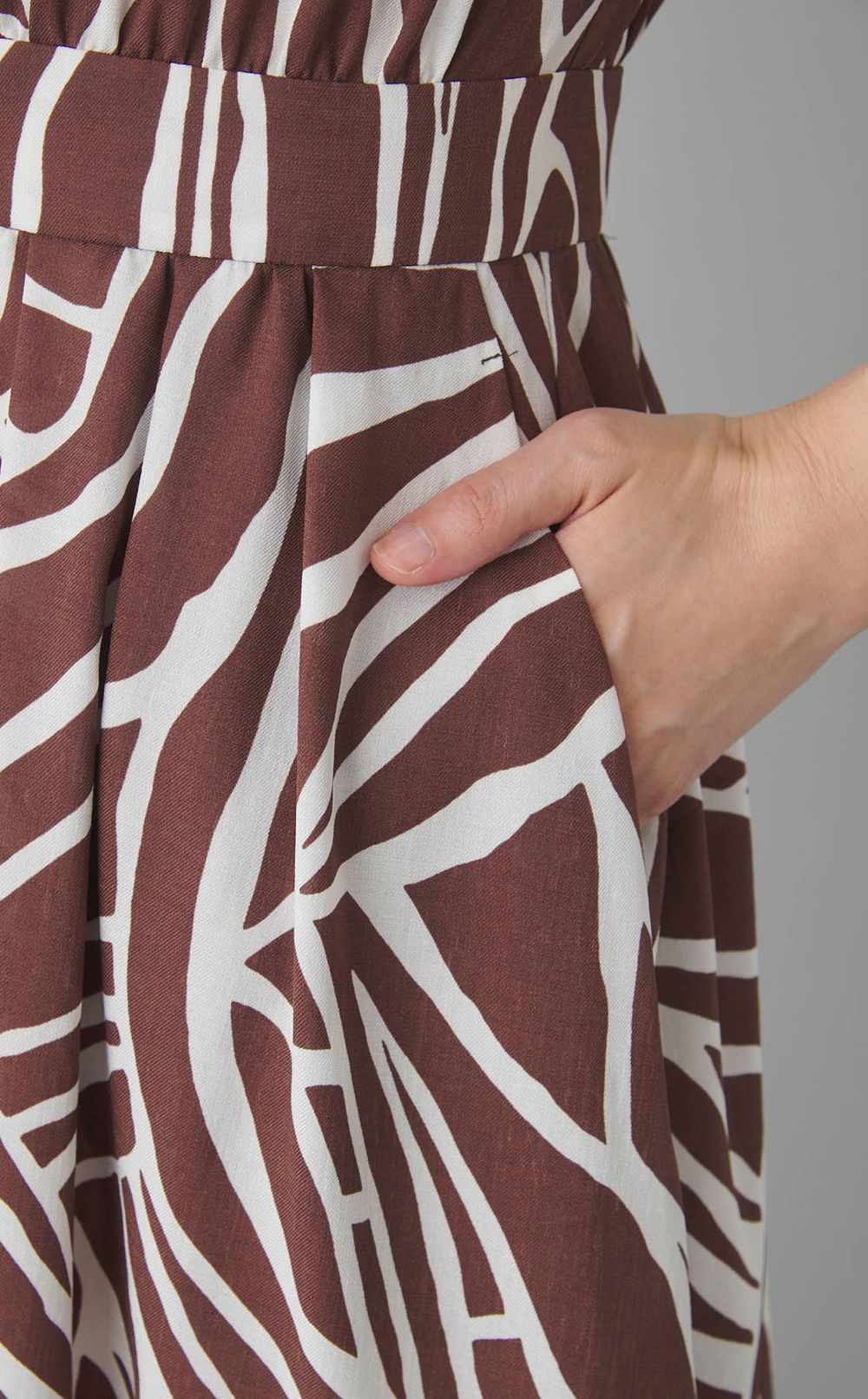 アニマルプリントシャツワンピース