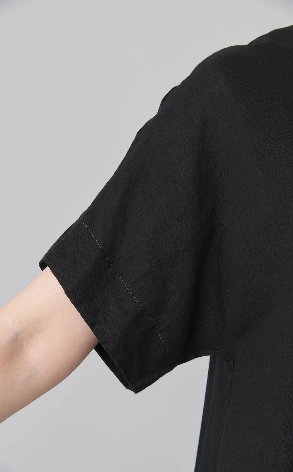 【reADdress】リネンショートスリーブワンピース