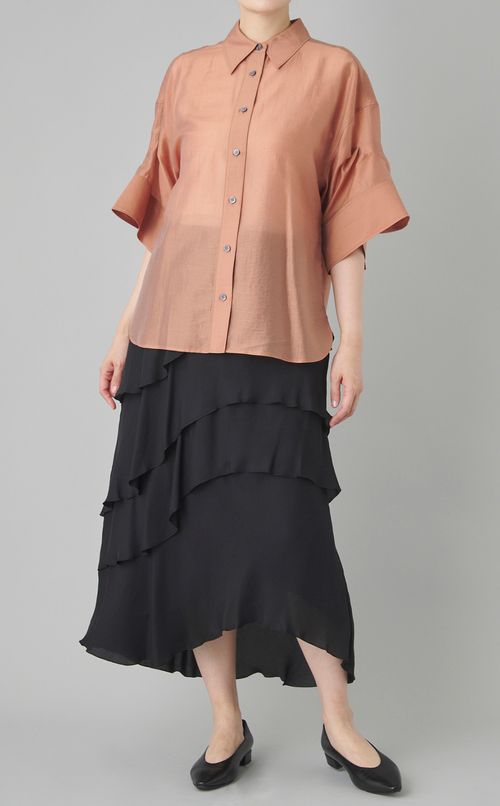 フレアスリーブブラウス