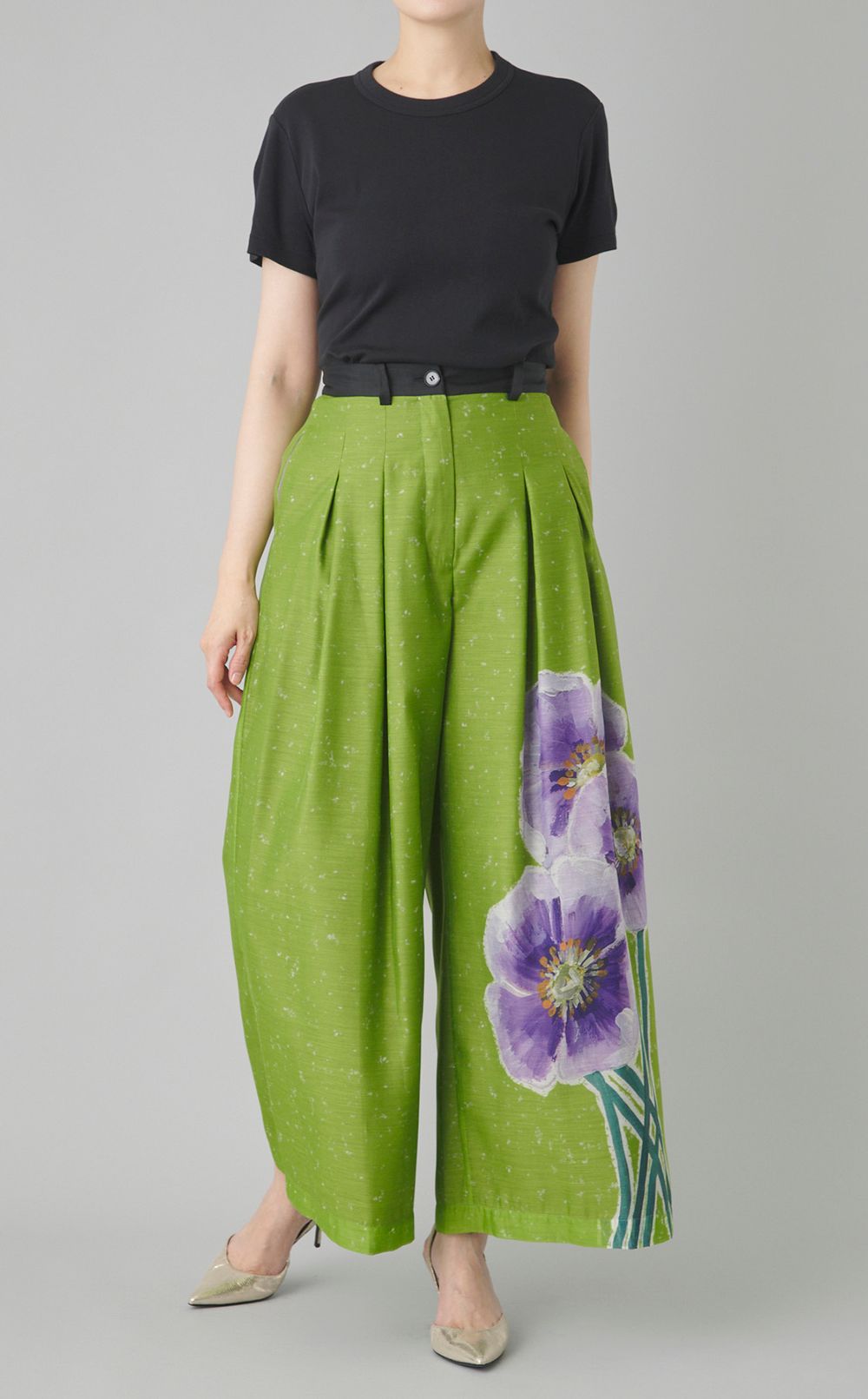 ポピープリントワイドスラックス