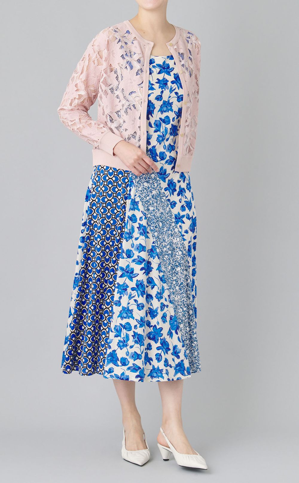 レースコンビカーディガン