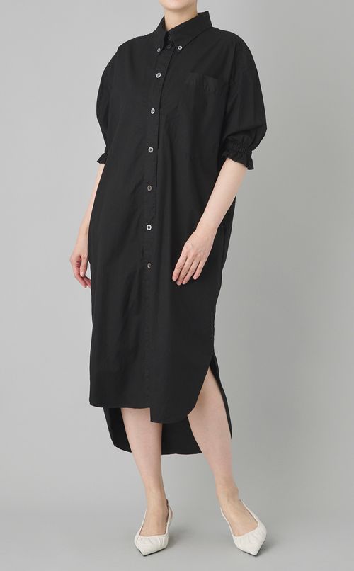 【reADdress】ラッフルスリーブミディ丈シャツワンピース