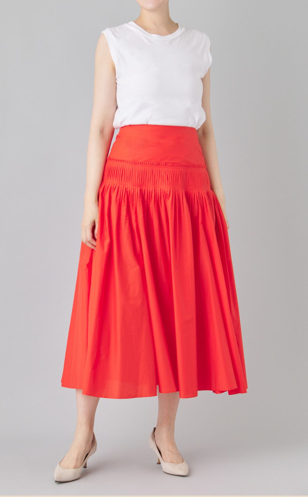 アコーディオンヨークスカート