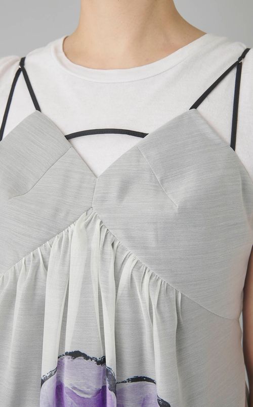 ポピープリントキャミソールドレス