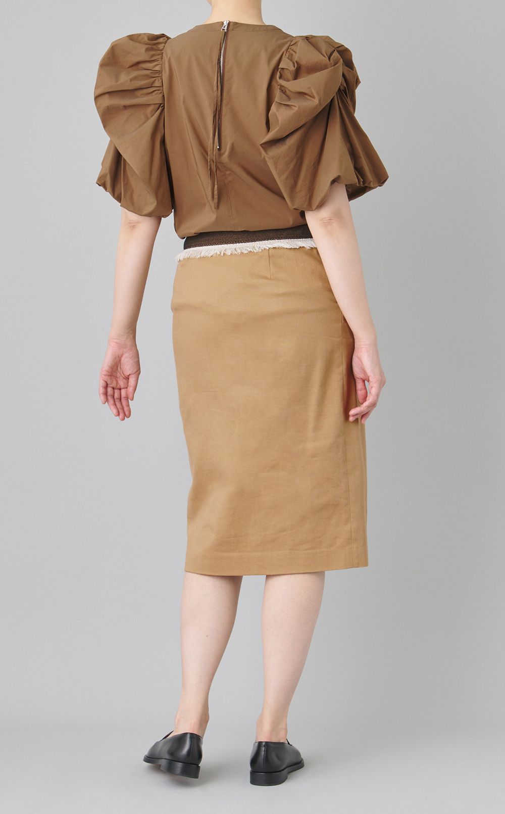 【reADdress】ウエスト切り替えIラインスカート