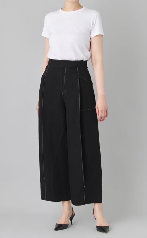 【reADdress】ボンディングベルト付ワイドパンツ