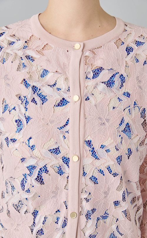 レースコンビカーディガン